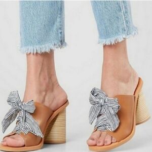 DOLCE VITA Amber Leather Stiped Lace-up Heeled Sandal Size 8